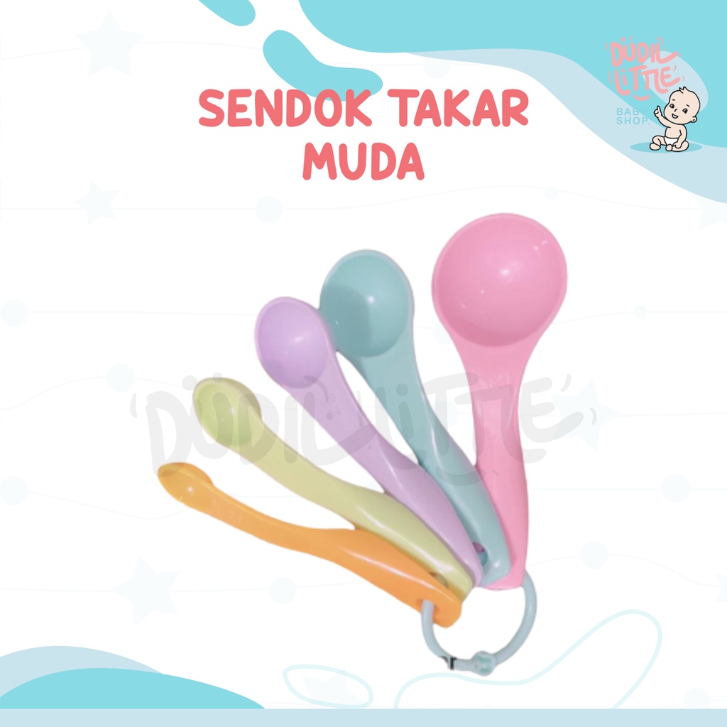 SENDOK TAKAR SET ISI 5 PCS SENDOK DAPUR SENDOK  DENGAN 5 UKURAN DAN 5 WARNA