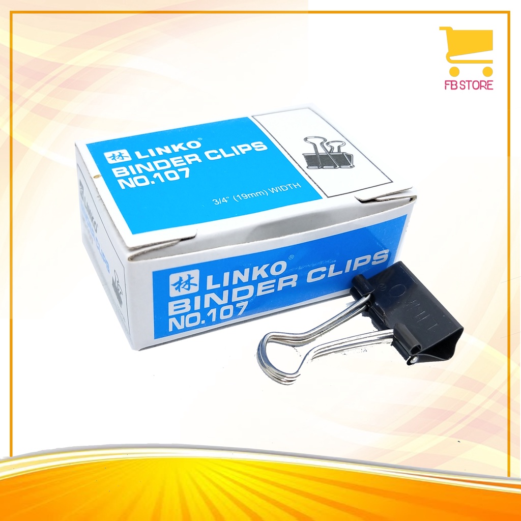 

Binder Clips Hitam Linko No.107 19Mm / 3/4" Per Pak