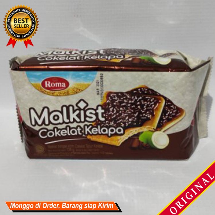 

Jajanan Kue Lebaran Camilan keluarga Sajian bekal menyenangkan ROMA Malkist Cokelat Kelapa 135g