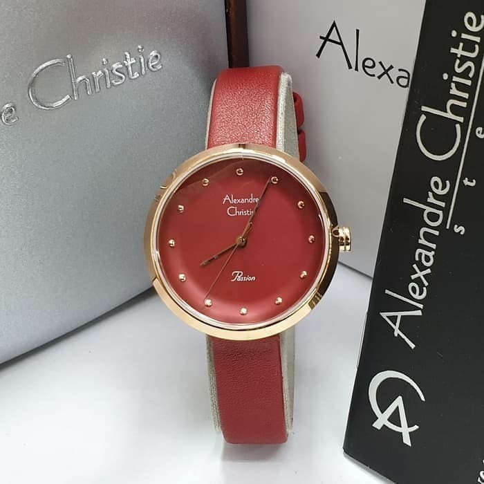 JAM TANGAN WANITA ALEXANDRE CHRISTIE AC 2745 LEATHER ORIGINAL GARANSI RESMI 1 TAHUN