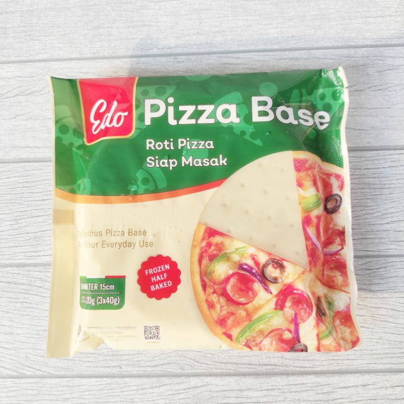 

Edo Pizza Base Roti Pizza Diameter 15cm Isi 3pcs Beku Vegetarian Vegan