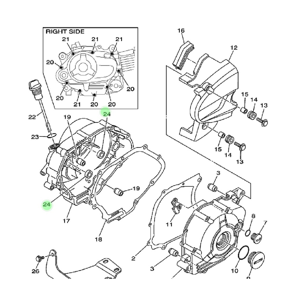 SIL SEAL DALAM BLOK KOPLING CRYPTON VEGA R NEW ZR RR JUPITER Z 110 BURHAN 115 ROBOT ORI 93101-10843