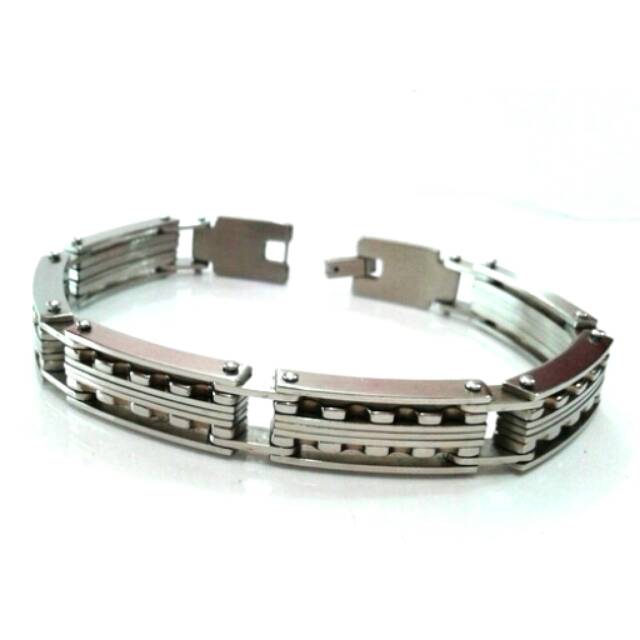 Gelang titanium 316L silver/bracelet titanium