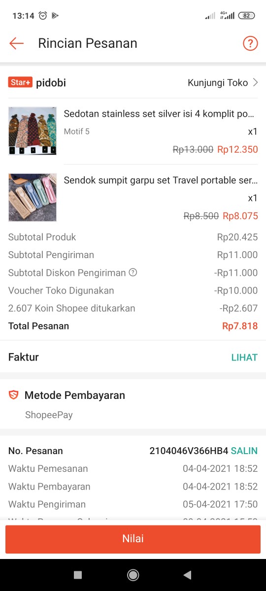 Sedotan Stainless Set Silver Isi 4 Komplit Pouch Batik