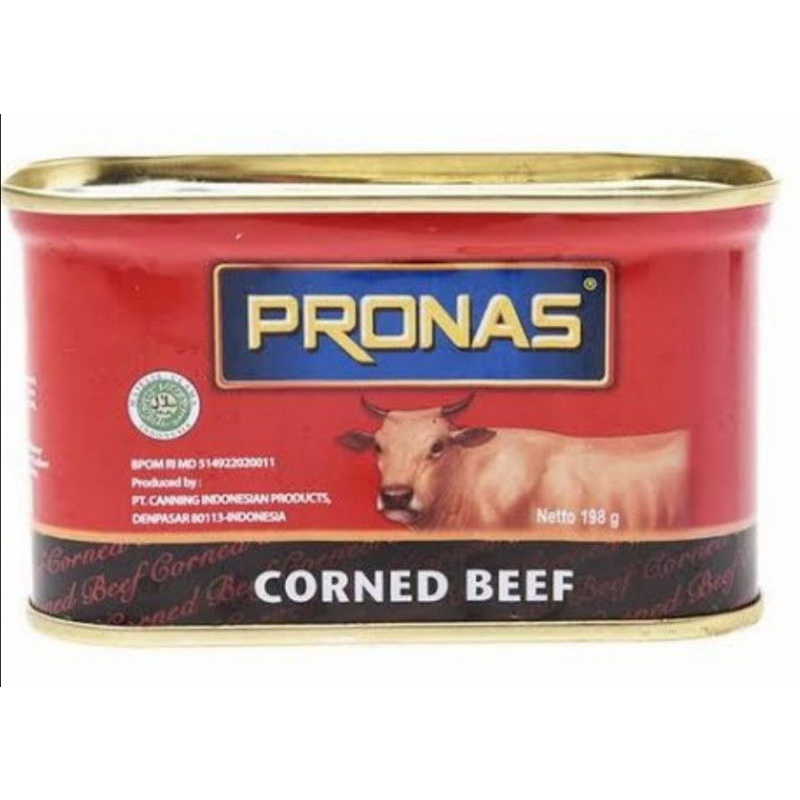 

Pronas corned beef kornet kaleng 198gr