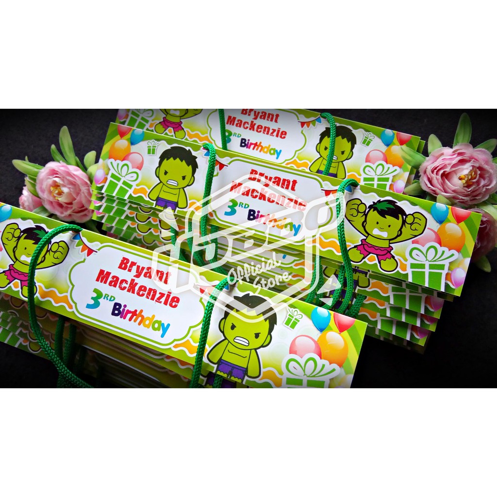 Edisi tanpa foto  - Tas Plastik Ultah - Label Plastik Snack Ulang Tahun - Tas Jajan Ultah Murah-4