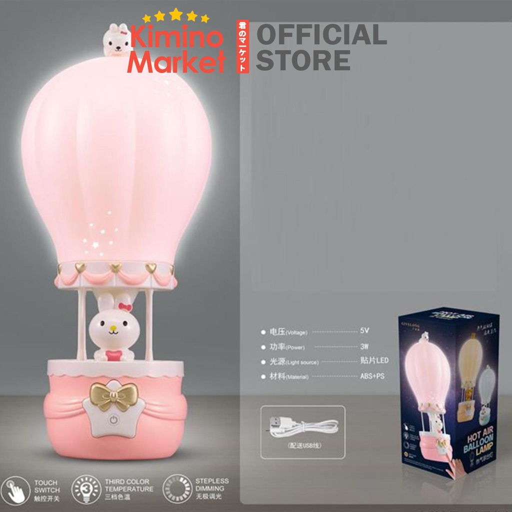 Lampu Tidur Lampu Meja LED Touch Switch Table Lamp with USB Cute