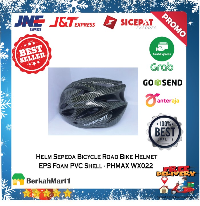 EACHGO Helm Sepeda MTB Gunung Road Bike EPS Foam PVC Shell - Hitam - H