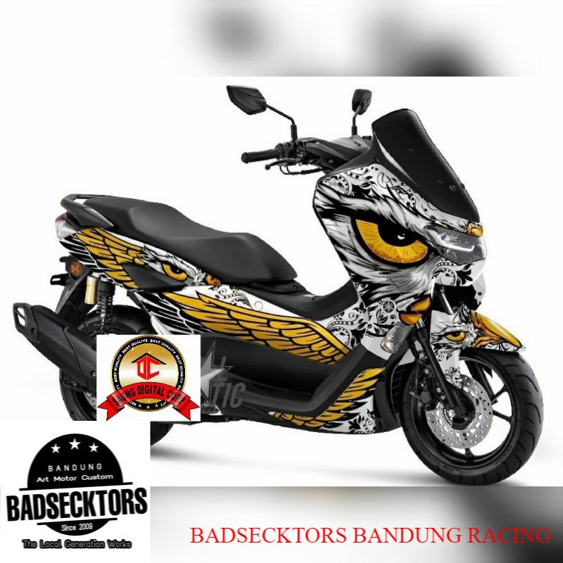 Decal Sticker New NMAX Full Body Variasi Motif Garuda putih gold keren