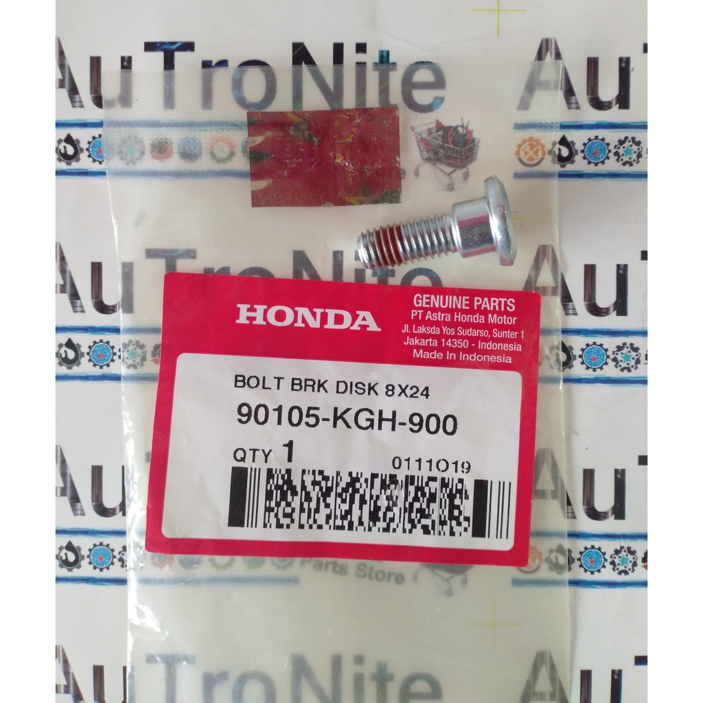 Baut Piringan Cakram Bolt Brake Disk 8X24 90105-KGH-900 Original Honda Genuine Parts 90105KGH900