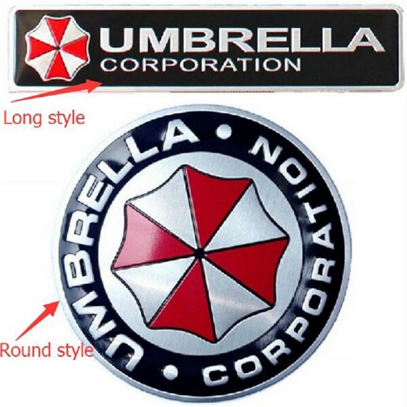 Stiker Dinding Decal Desain Umbrella Corporation Resident Evil 3d Bahan Aluminum Alloy