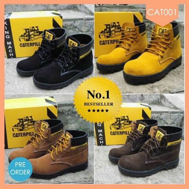 Sepatu pria boots safety caterpillar