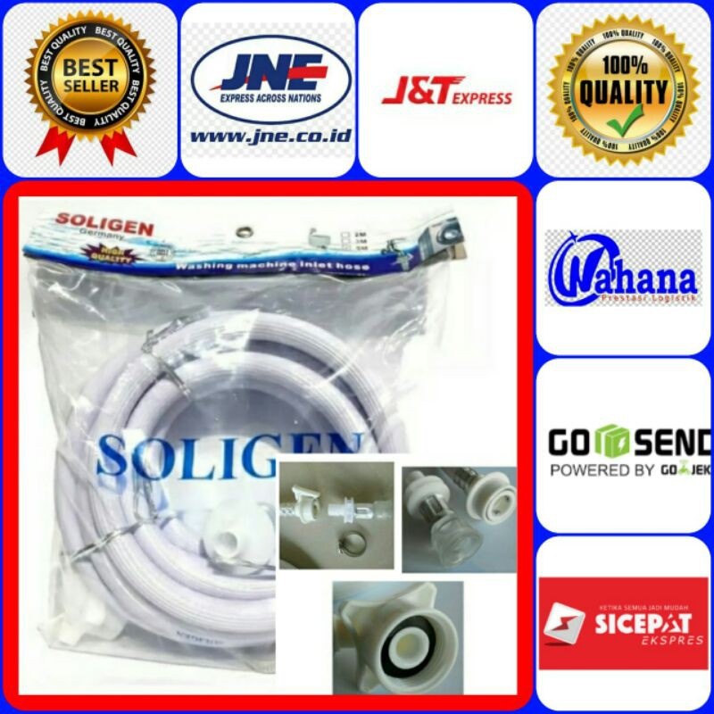 Selang Mesin Cuci inlet 3 Meter Soligen/Selang Inlet/Selang Mesin Cuci Bagus Murah