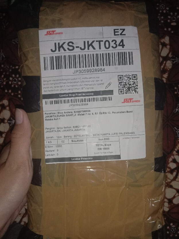 Setelan Baju Batik Wanita Jupri Palembang