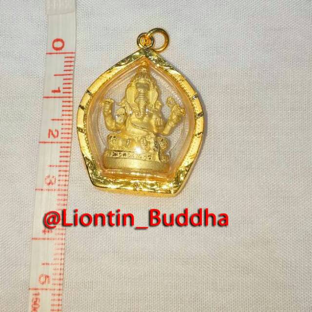 Liontin / Amulet Kalung Dewa / Buddha Ganesha / Ganapati / Vinayaka Gold Plated 14k