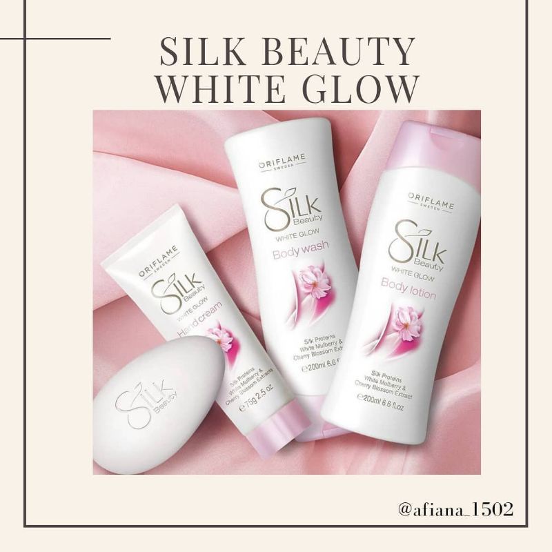 Silk Beauty White Glow Body Lotion Wash Soap Bar Hand Cream