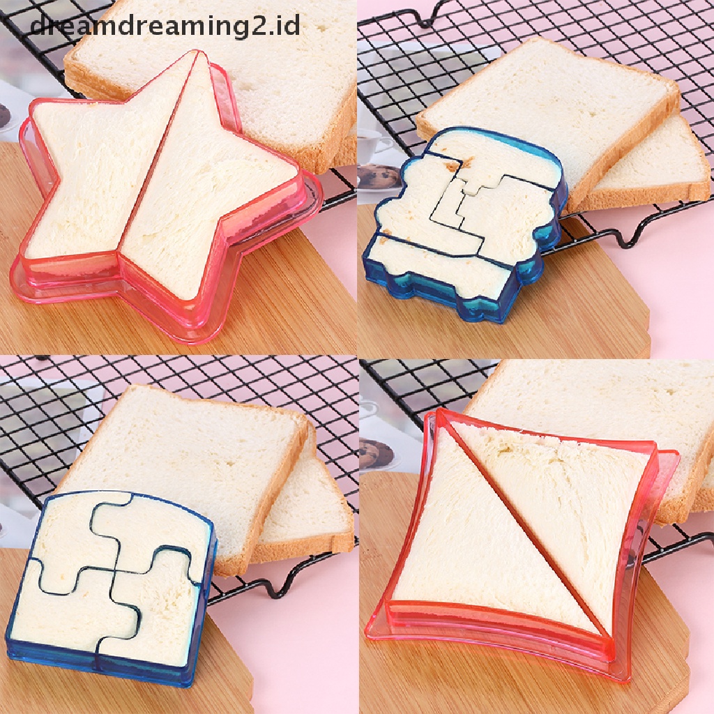 Cetakan Pemotong Roti Panggang / Sandwich / Cookie DIY Bentuk Kreatif Lucu Bahan Plastik