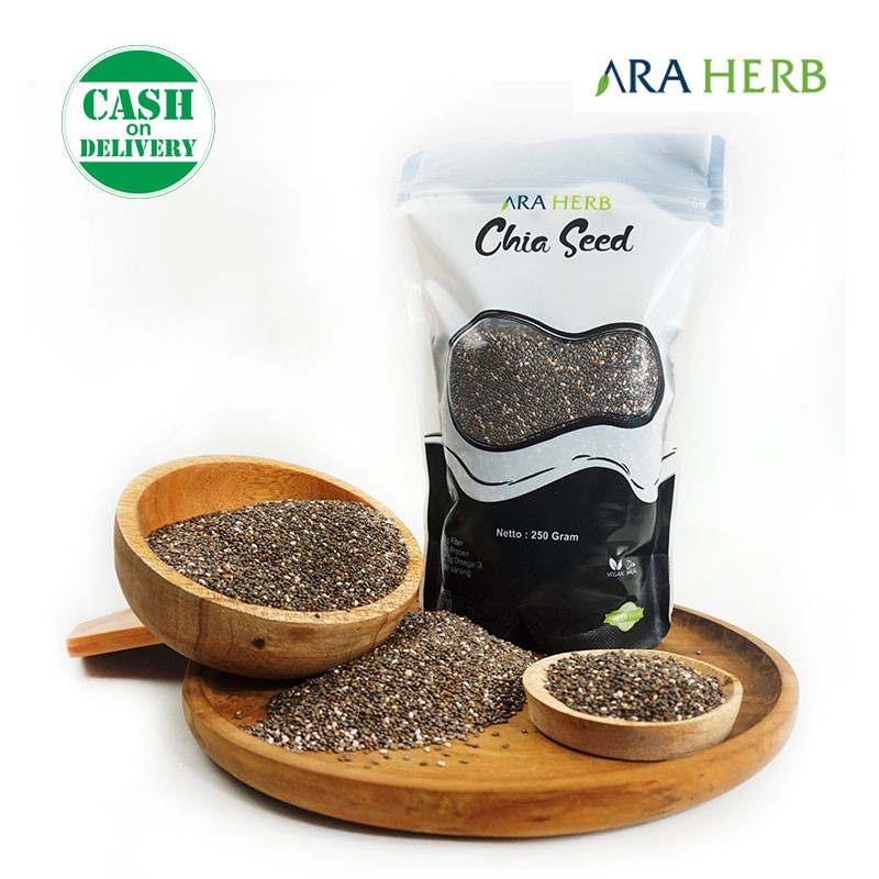 

Organic Black Chia Seed Mexico 250gr Chiaseed Original Product ARA HERB