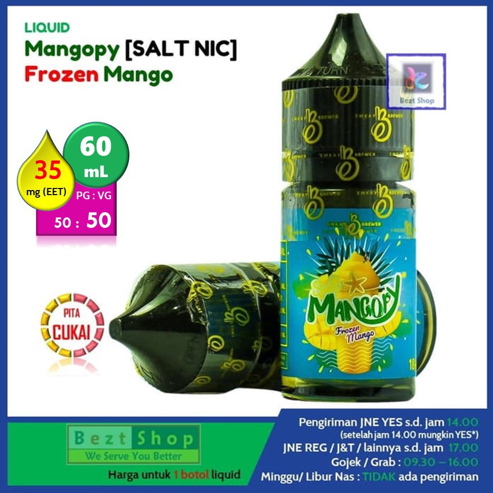 Mangopy Salt Nic Frozen Mango 25 Mg Dan 35 Mg 30 Ml Vape Liquid Premium Shopee Indonesia