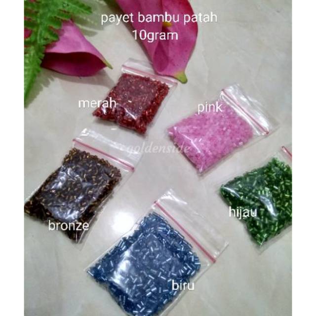 Payet bambu patah monte / manik bambu patah per 10gram