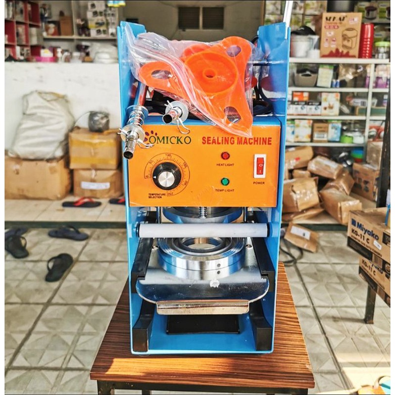 MESIN PRESS GELAS PLASTIK / CUP SEALER MACHINE MANUAL OMICKO 500mlAlat Press Gelas Plastik Cup Seale