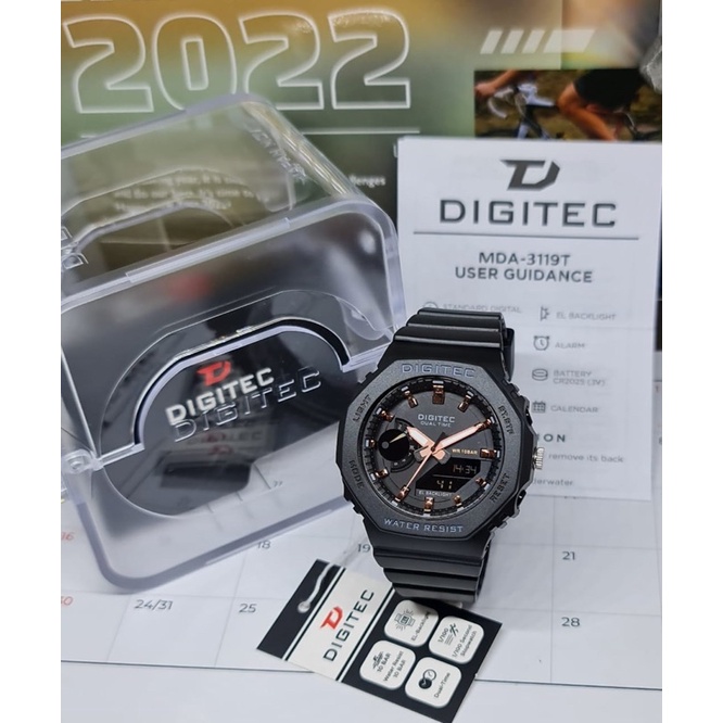 JAM TANGAN WANITA DIGITEC DA 3119 / DA 3119 / Digitec 3119 ORIGINAL RUBBER Jam Tangan Wanita Anti Air