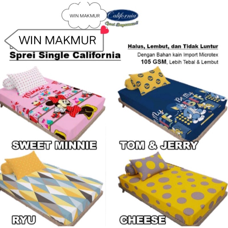 sprei california / sprei california no 3 / sprei california 120X200 / sprei murah / sprei bagus / sprei berkualitas