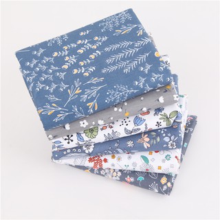 6pcs Kain  Perca  Motif Print Bunga Bahan Katun  Untuk 