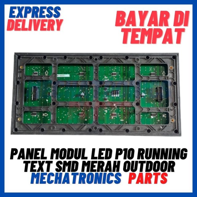 [DSP-9369] PANEL MODUL LED P10 RUNNING TEXT SMD MERAH OUTDOOR