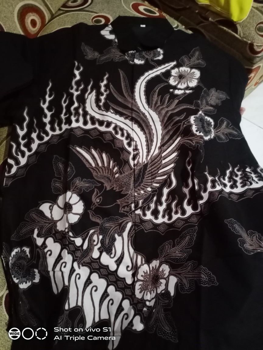 Kemeja Batik Pria Lapis Furing Buwana Hitam Katun Primisima Batik Solo Batik Coklat Brown