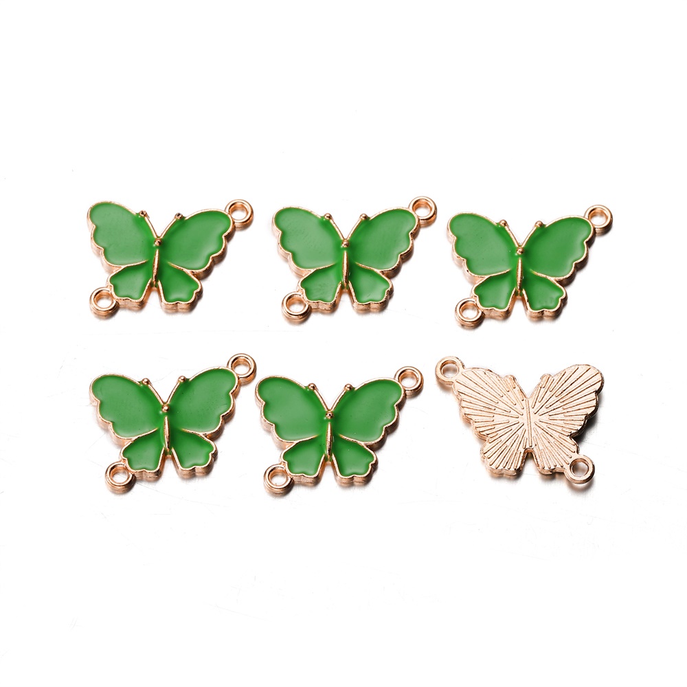 St.kunkka 5pcs Butterfly Liontin Kupu-Kupu Bunga Aster Bahan Alloy Untuk Membuat Perhiasan DIY