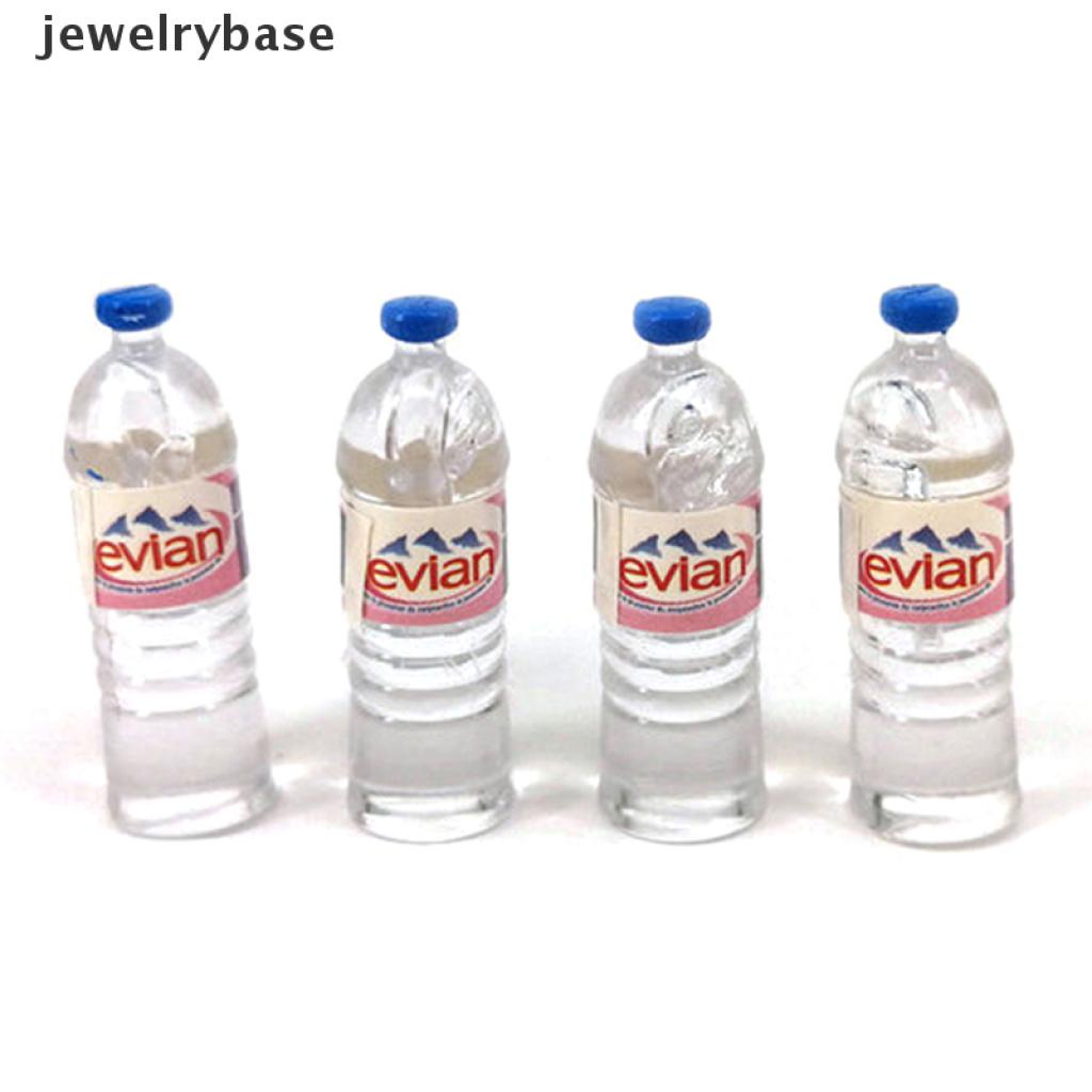 Base 4Pcs / Set Mainan Miniatur Botol Minum Skala 1: 12 Untuk Aksesoris Dapur Rumah Boneka