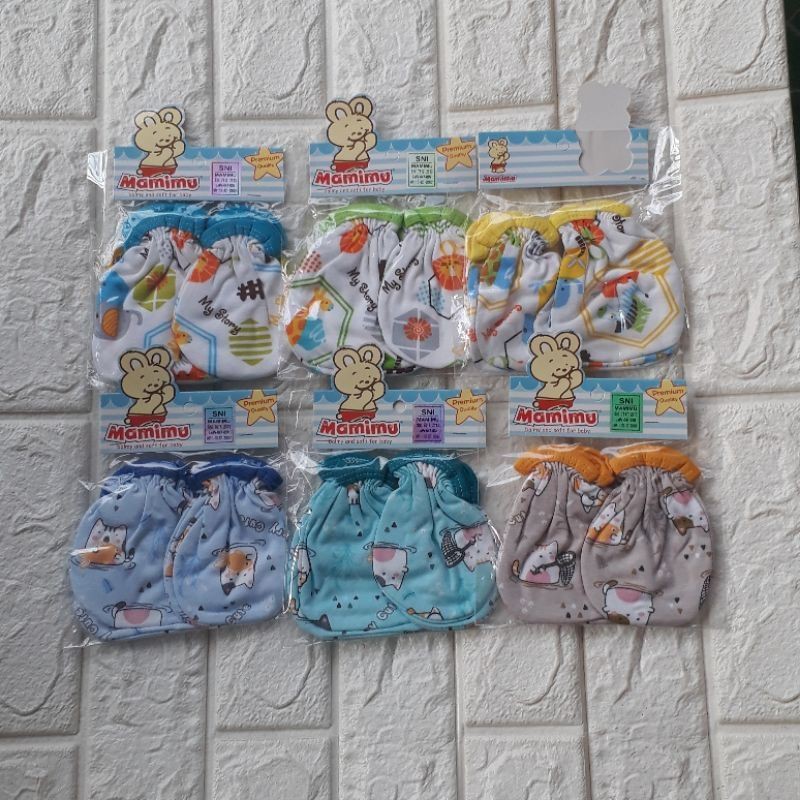 SARUNG TANGAN DAN KAKI BAYI MAMIMU / SARUNG TANGAN BAYI HALUS DAN LEMBUT
