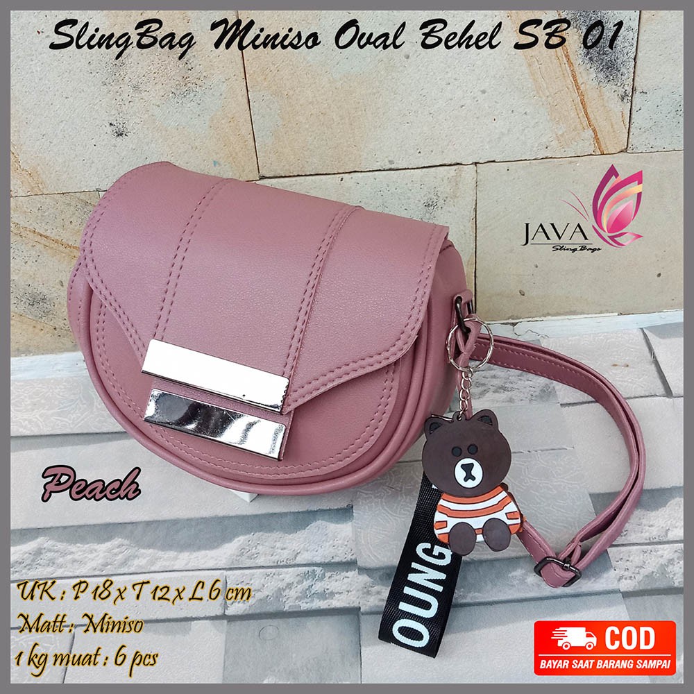 Tas selempang wanita Oval Double Behel SB 01/Tas fashion wanita ootd/Tas lokal berkualitas