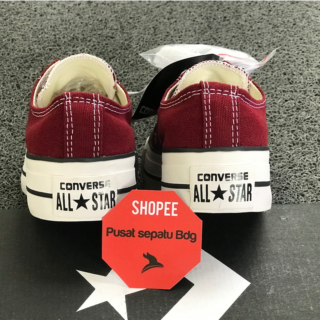 Sepatu Converse Platform Low Maroon