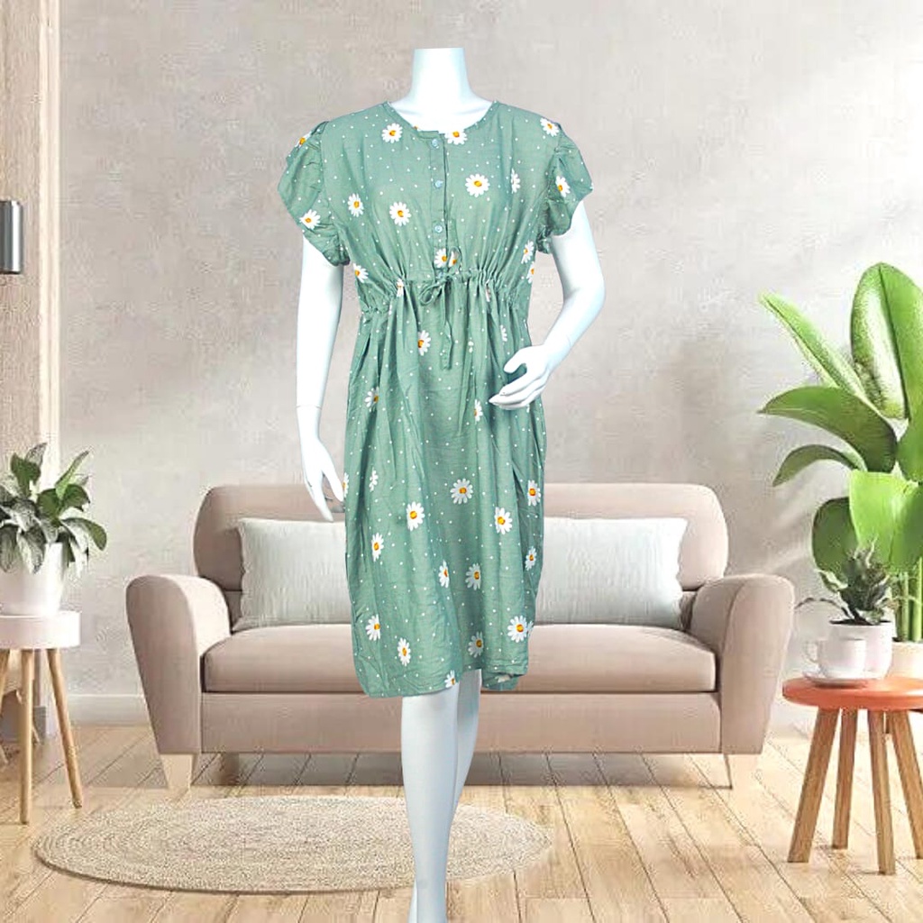 Baju Daster Motif Kekinian Rayon Premium Murah Camelia Homedress ld 120 Jumbo Adem Renda Arab Daster