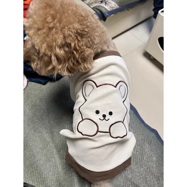 Brown Bear Top for Cat Dog Baju Anjing Kucing Lucu