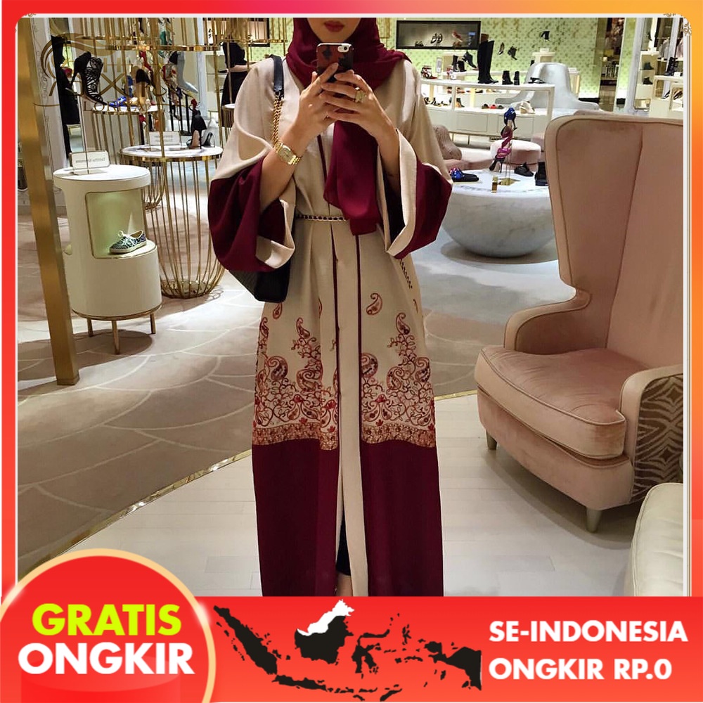 Pakaian Wanita 2021  Ankle-Length Tiga Lapis Sifon Flowy Gaun Jubah Xklr462