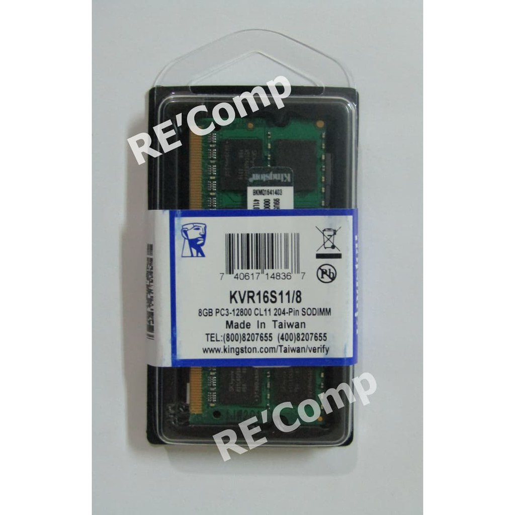 RAM Laptop DDR3 8GB PC12800 Sodimm Kingston