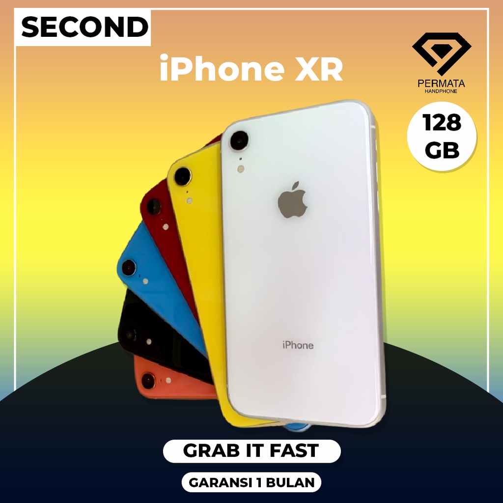 IPHONE XR 128GB SECOND MULUS 100% GARANSI 1 BULAN SIM ALL OPERATOR IMEI AMAN TERMURAH