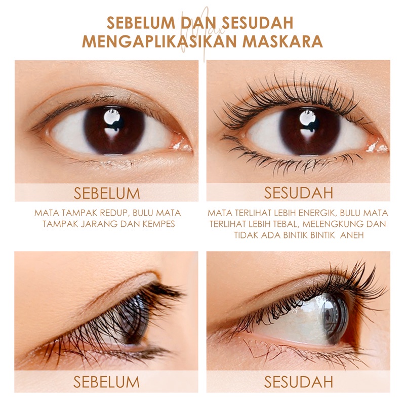 FOCALLURE Curling Eyelash Tahan air waterproof Mascara