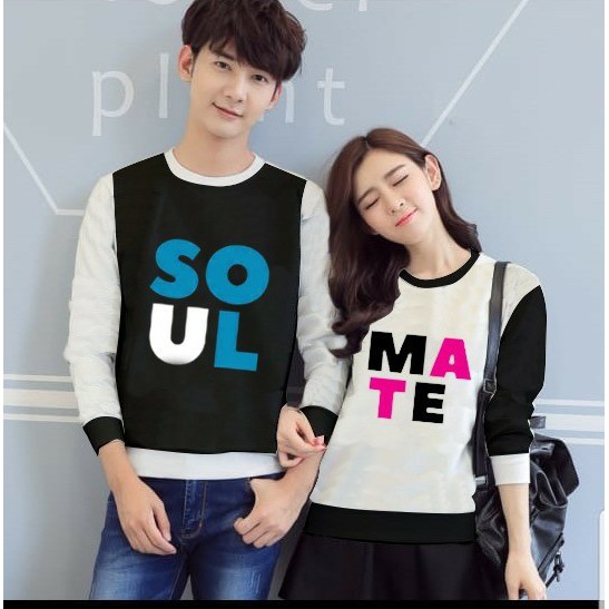 Paling Murah Kaos Couple Baju Couple Lengan Panjang Murah Soulmate Shopee Indonesia