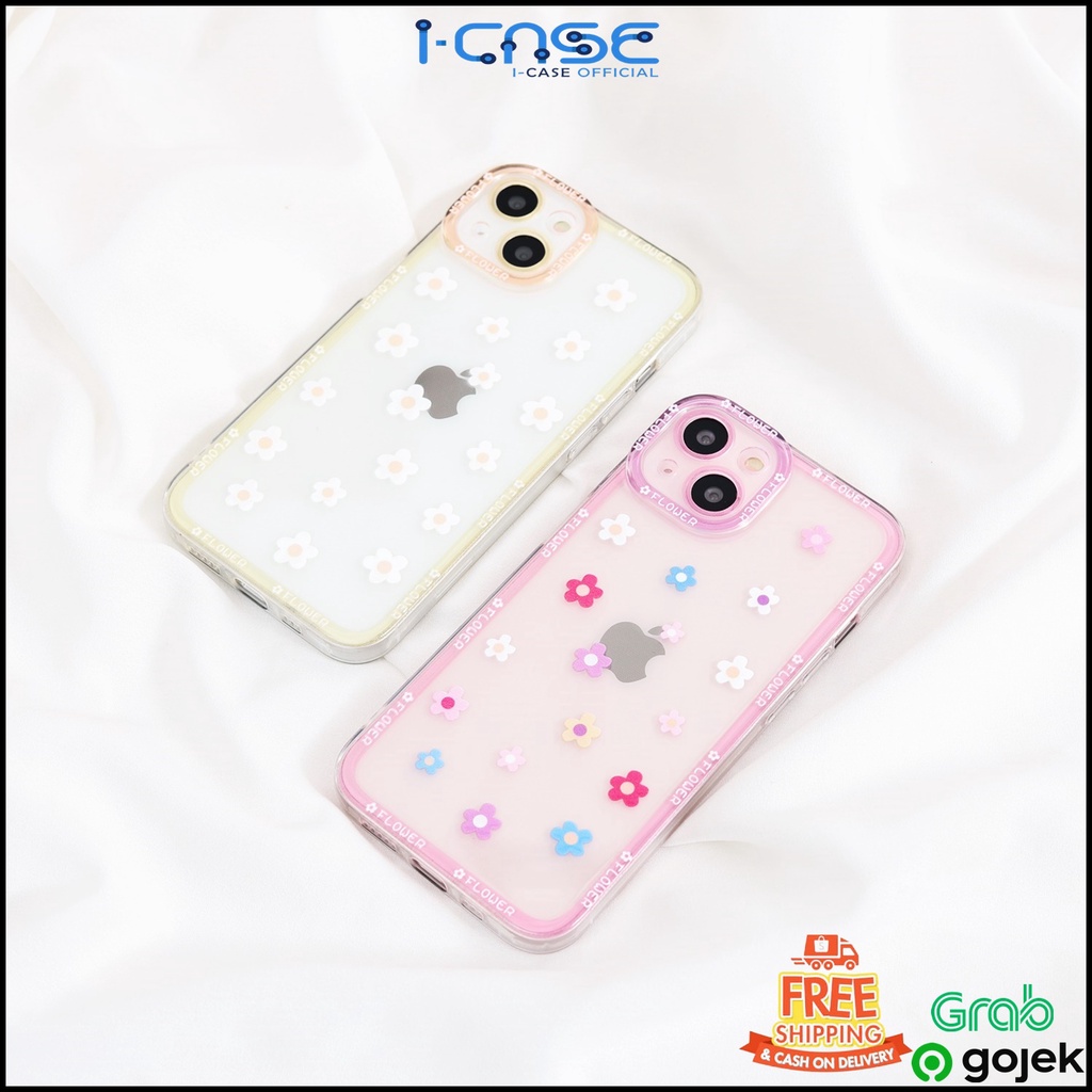 Soft Case Clear Little Flowers Full Lens Cover For iPhone 7 8 PLUS XR X XS MAX 11 12 13 MINI PRO MAX