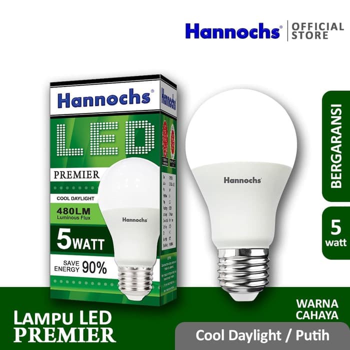 HANNOCHS Lampu LED Premier 5 Watt - Garansi 1 Tahun