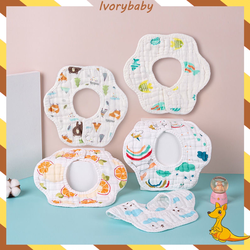 Ivorybaby Celemek bayi bibs slabber bayi BPA free