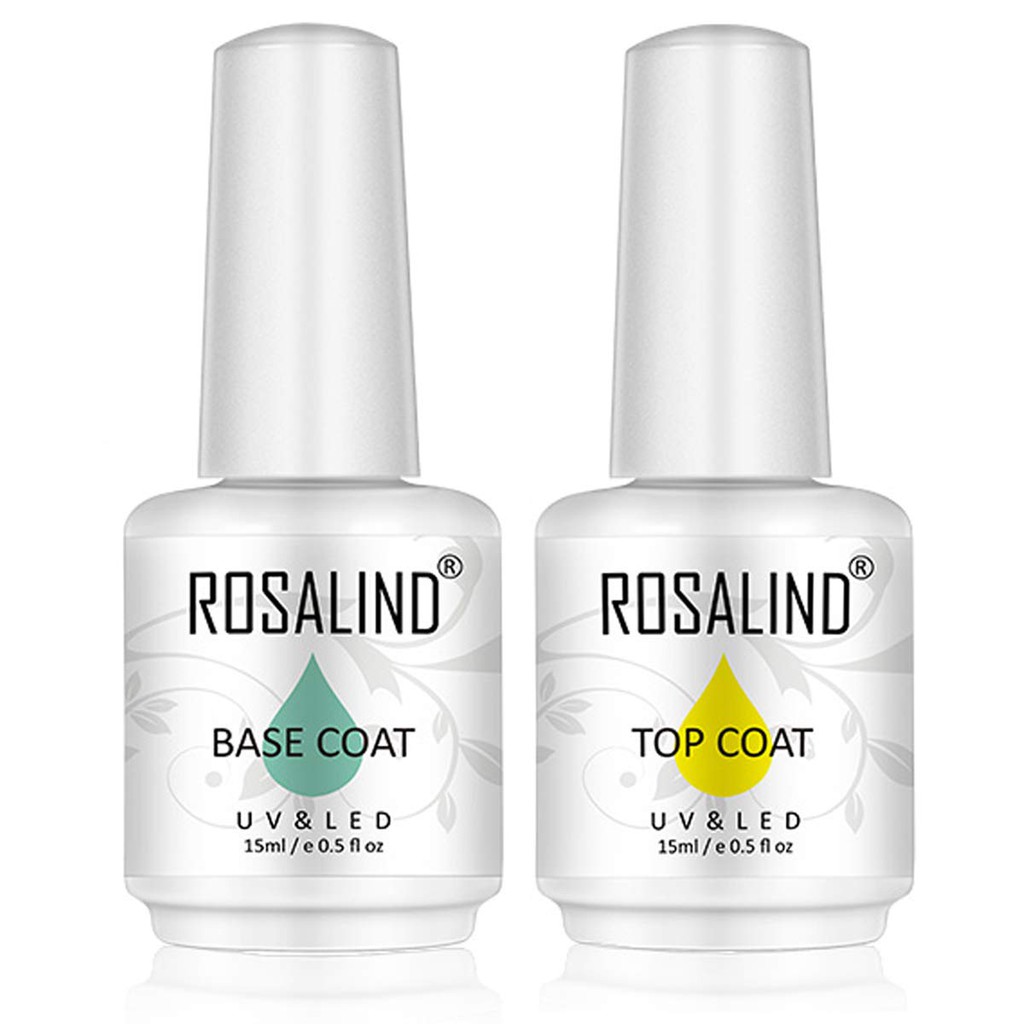 ROSALIND Base Coat &amp; Top Coat Nail Gel UV LED / Kutek / Cat Kuku