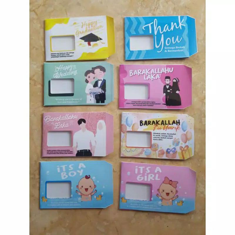 Gift series kartu ucapan Emas Mini