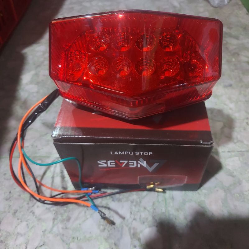 STOPLAMP ASSY RXKING LAMPU BELAKANG RX-KING NEW LED 10 MATA + RETENG