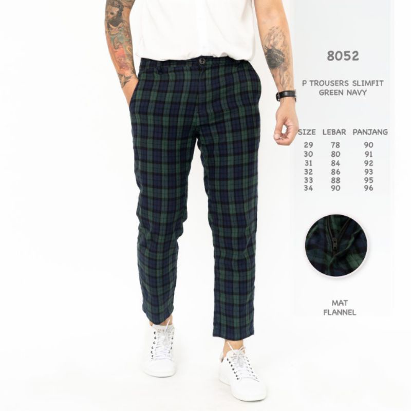 Jual CELANA PRIA TARTAN SLIMFIT CELANA CHINO PRIA SLIMFIT CELANA COWOK