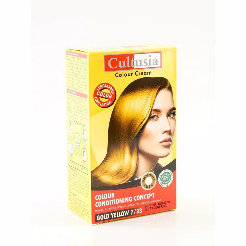 Cultusia Hair Color Gold Yellow 7/33 30 ML